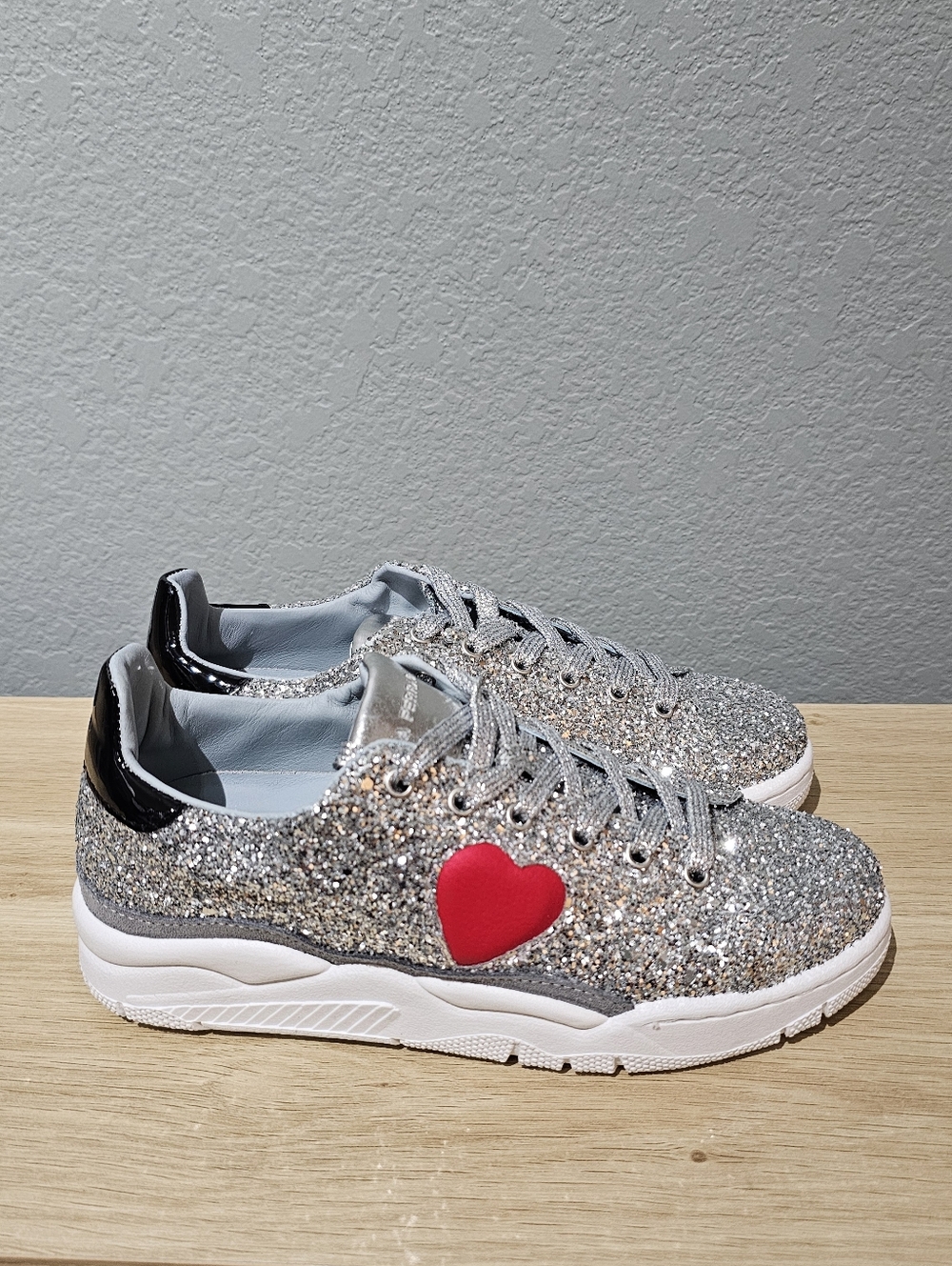 Chiara Ferragni Glitter Heart Sneakers
